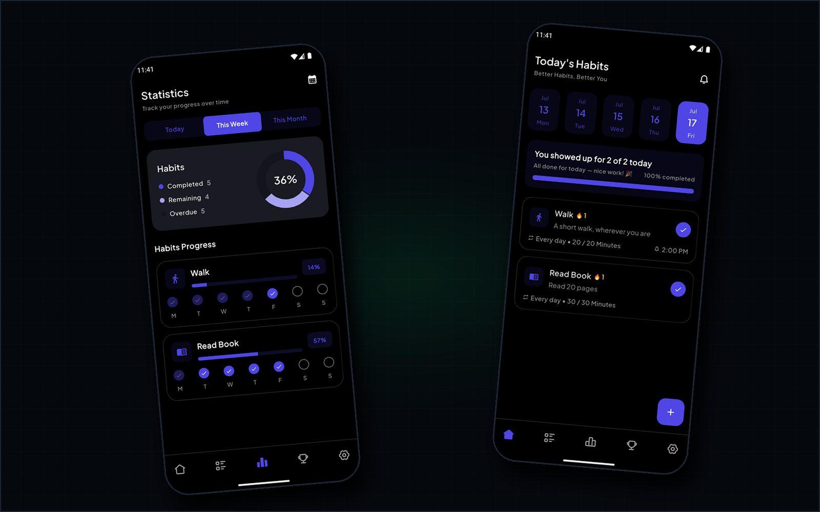 Daymarker habit tracker app screenshots