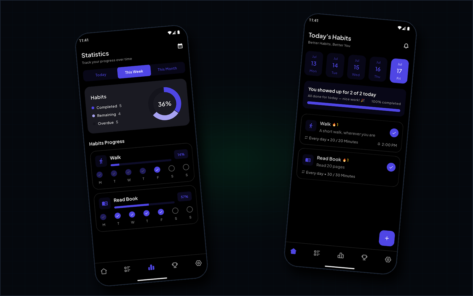Daymarker habit tracker app screenshots