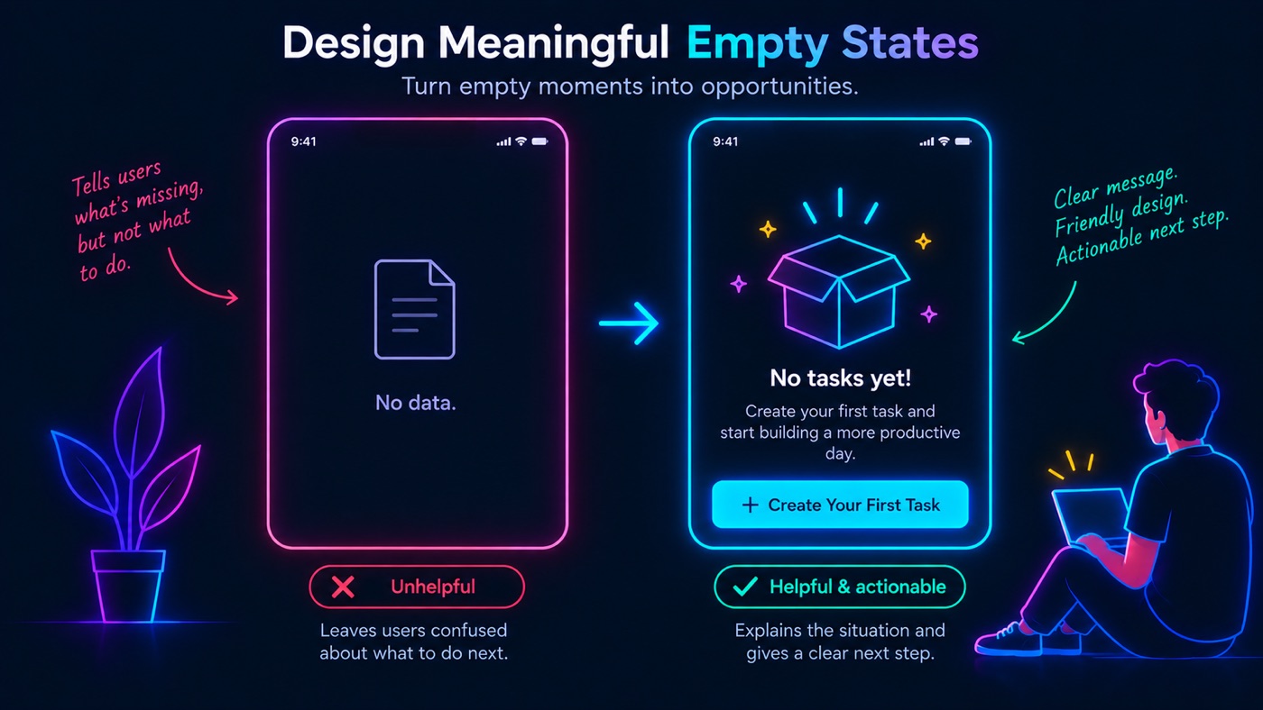 Design meaningful empty states