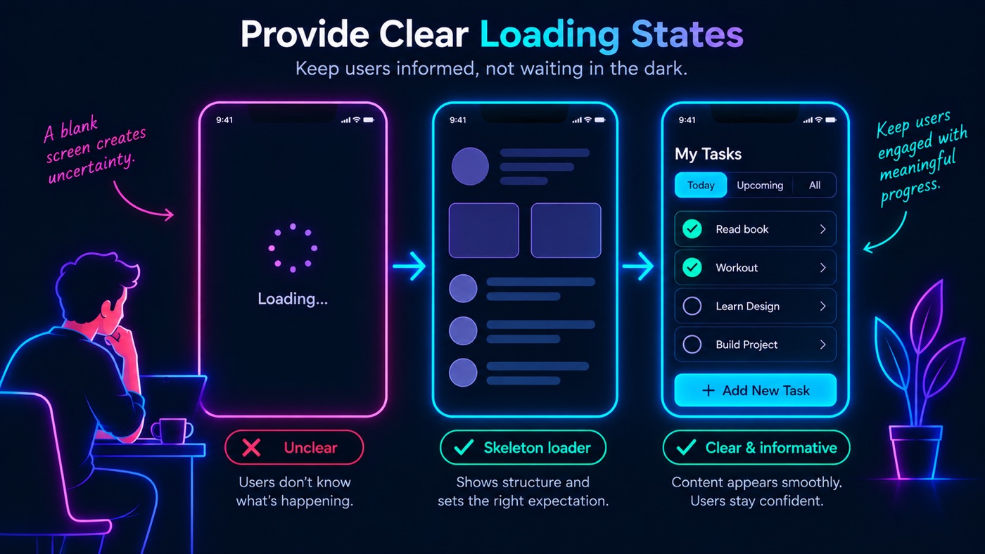 Provide clear loading states