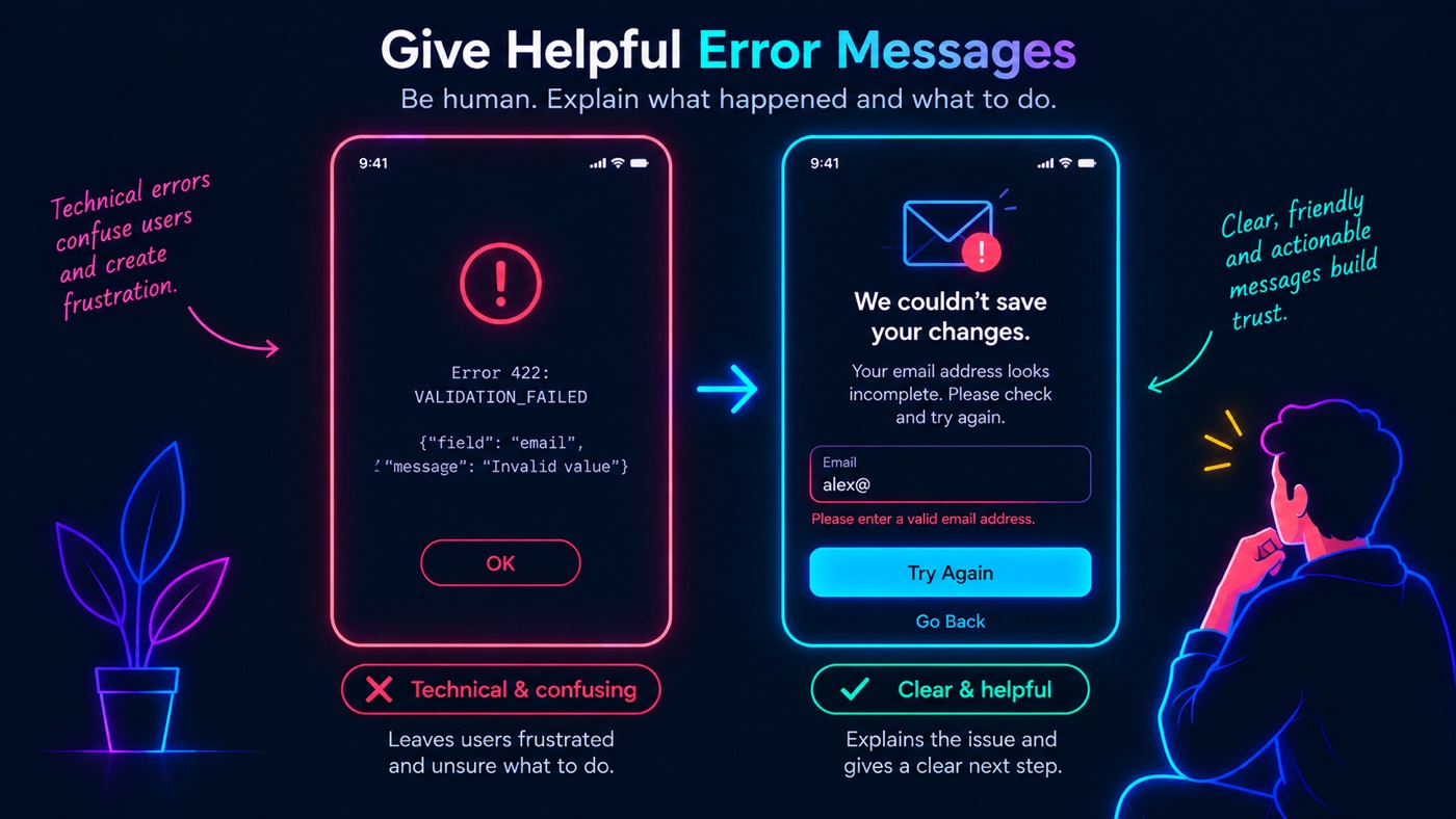 Give helpful error messages